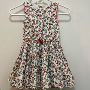 Mini Boden Floral Kids Dress - Red, Blue, White
